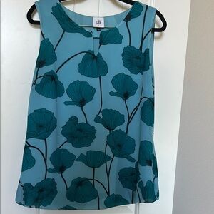 Cabi Blue Floral Blouse